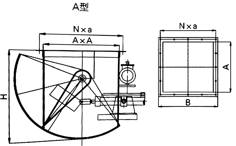 電液動(dòng)扇形閘門(mén)選型